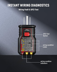 Circuit Breaker Finder with LCD Display, GFCI Outlet Tester, AC 90-130V Electric