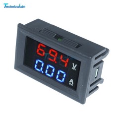 Dual LED 10A/50A Digital Volt Amp Meter 3/4 Bits DC 100V/200V Voltmeter Ammeter
