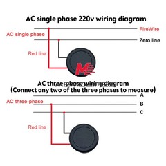 10-50PCS AC50-500V Voltmeter LED Display Digital Panel Meter Voltage Indicator