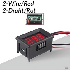DC 2-120V 2-Wire/3-Wire Digital Voltmeter LED Display Volt Meter Voltage Tester