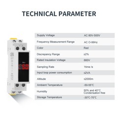 GEYA HZ Meter Single Three Phase Modular LED Display AC 0HZ-99HZ AC 80V-500V