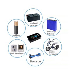 IPX7 Waterproof Battery Monitor12v 24v 36v 48v 60v 72v,Car Motorcycle Golf cart
