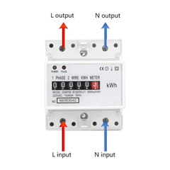 Electric Meter, Kwh Meter, Single Phase 4P LED Din-Rail Electricity Power Consum