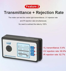 LS160 Window Tint Meter Solar Film Tester Pocket Transmission Meter VL UV IR