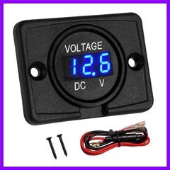 DC 24V 12V Voltage Gauge, Battery Voltage Meter, LED Volt Meter 12 Volt 24 Volt