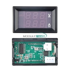 DC 100V 10A Voltmeter Ammeter Blue + Red LED Dual Digital Volt Amp Meter Gauge