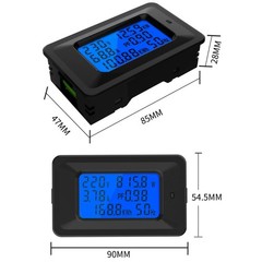 AC 110-250V 100A Digital Multimeter Functional Power Monitor Voltage Current …