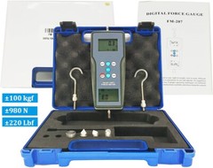 Digital Force Gauge Meter Push Pull Tester Meter 100 kgf 980N 220Lbf Data Memory
