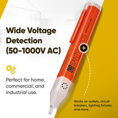 3000 Non-Contact Voltage Tester, Always-On AC Voltage Detector 50-1000VAC, CAT I