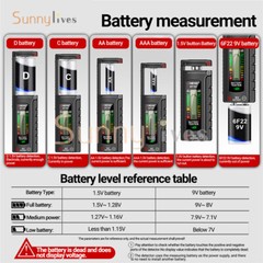ANENG Multifunctional Digital Battery Testers Detector for AA/AAA/C/D/9V/21700