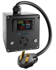 30A AC Power Meter, 240V NEMA 14-50P to NEMA L14-30R Generator Plug-in Energy…