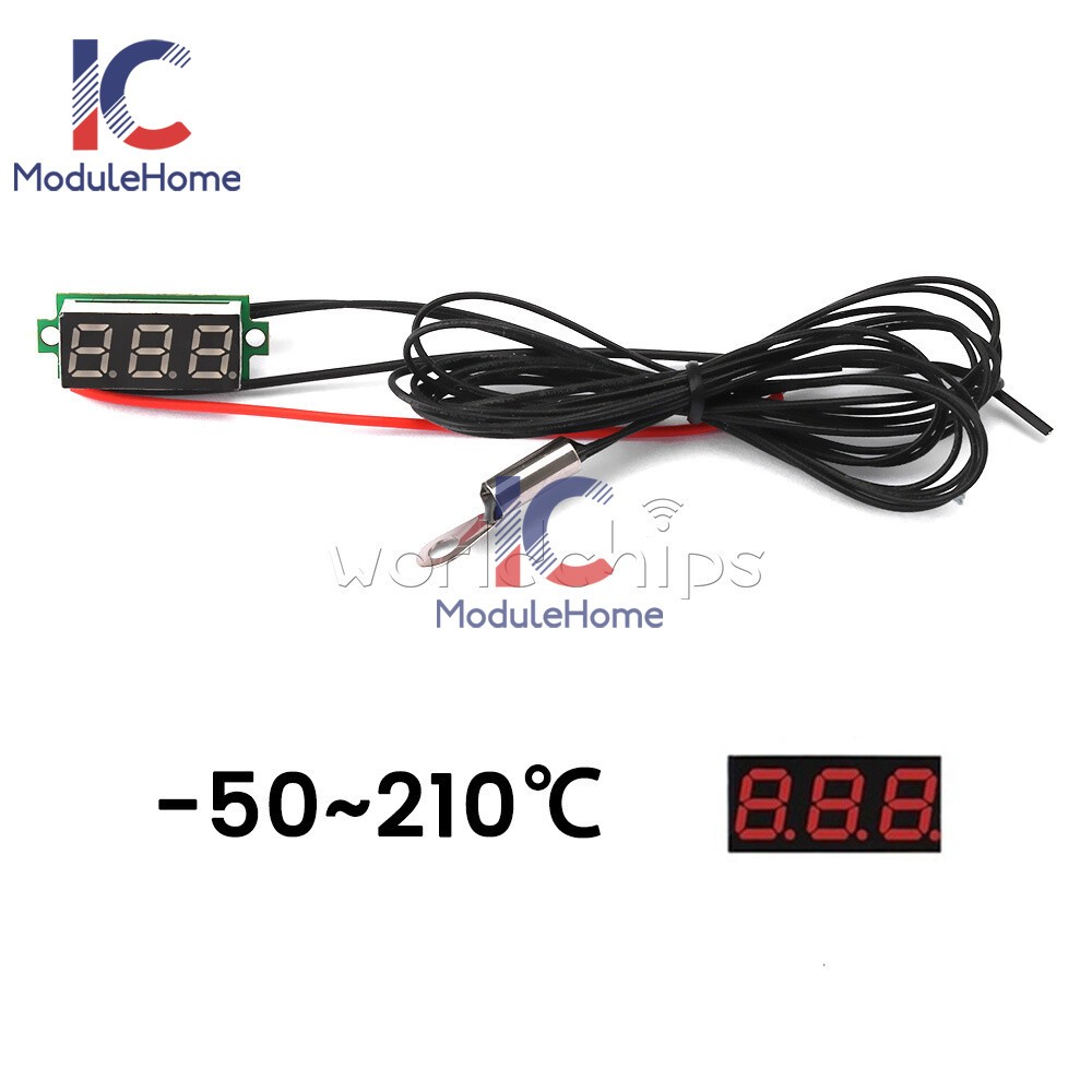 DC4-28V 0.28″ High Temperature Sensor Detector Digital Thermometer NTC Probe New
