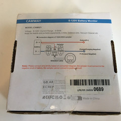 CAMWAY Battery Monitor 8-120V CAM021 Voltmeter Ammeter Voltage Current Meter