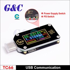 TC66/TC66C Type-C PD Trigger Voltmeter Ammeter Voltage Current Meter USB Tester