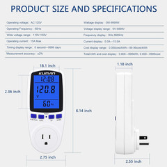 Upgraded Watt Meter, Home Electricity Usage Monitor, Plug-In Socket Power Met…