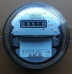 LANDIS & GYR, L&G, WATTHOUR METER (KWH) MX or MS II, 240V, FM2S, 200A, EZ READ