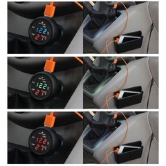 High Quality Voltmeter 3 In 1 1 Pc 12V/24V 76*47mm Cigarettes Lighters