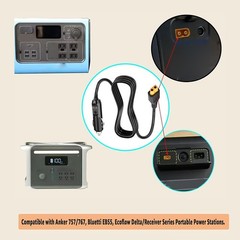 18AWG Car to For XT60 Female Power Cable 300cm for RV For solar Generator