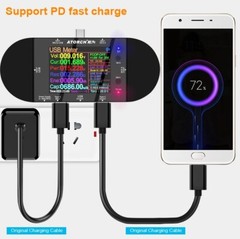 DC5.5 Type-C USB Tester Digital Voltmeter Ammeter Power Bank Battery Volt Meter