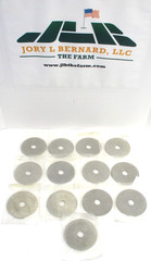 UNBRANDED, 2″ 304SS ORIFICE PLATES, 2.435″ x 0.125″ x 0.500″, LOT OF 13, SURPLUS