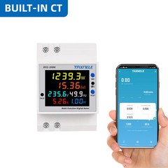 Tuya WiFi Smart Energy Meter 110V 220V 100A kWh Voltage Frequency AC Protector