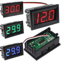 50pcs Digital Voltmeter 3 Wire 0.56″ DC0-40V External Power Supply Voltage Meter