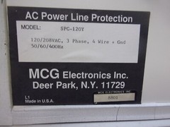 MCG SPC-120Y AC Power Line Protection 120/208V , 3P , 4W + Grnd. , 50/60/400HZ