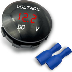 DC 12V 24V Battery Voltmeter, LED Digital Display Voltmeter Gauge, Waterproof Mi
