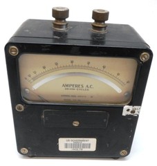 WESTON ELECTRICAL INSTRUMENT CORP, MODEL 433, AC AMPERES METER, 111127, 0-50 A
