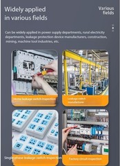 RCD Tester Earth Leakage Circuit Breaker RCD Fuse Tester High Precision