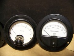 Lot of 4 Various Weston Electrical Model 301 D.C. Milliamperes Gauges Meters