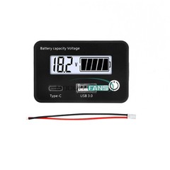 50Pcs DC Battery Capacity Voltage Indicator LCD Display Car Battery Level Meter