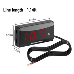 12V Digital LED Display Voltmeter Voltage Gauge Panel Meter For Car Motorcycle