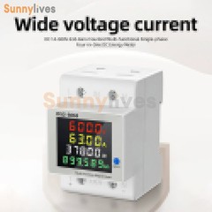 DC 14-600V 63A Rail Type Multifunctional Single Phase 4-in-1 DC Energy Meter