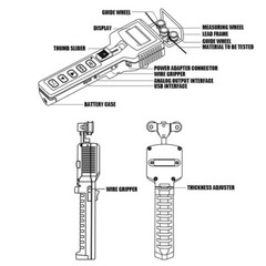 New Handheld Digital Tension Meter Cable Steel Wire Rope Tensiometer 50~2500(cN)