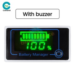 Digital Voltmeter Battery Indicator DC8-120V LED Lithium Iron Acid Voltmeter