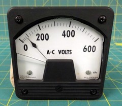TBS Electronics 291B675A12 A.C. Voltage Meter 0-600VAC