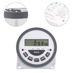 TM619 Digital Timer Switch Programmable 7 Day Cyclic Timer for Appliances