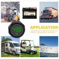 Waterproof Battery Monitor 12V 24V 36V 48V 60V 72V 84V Golf Cart Battery Mete…