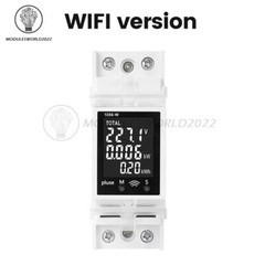 DIN Rail Multi-Function Tester Digital Voltage Current Power Meter AC85~265V 63A