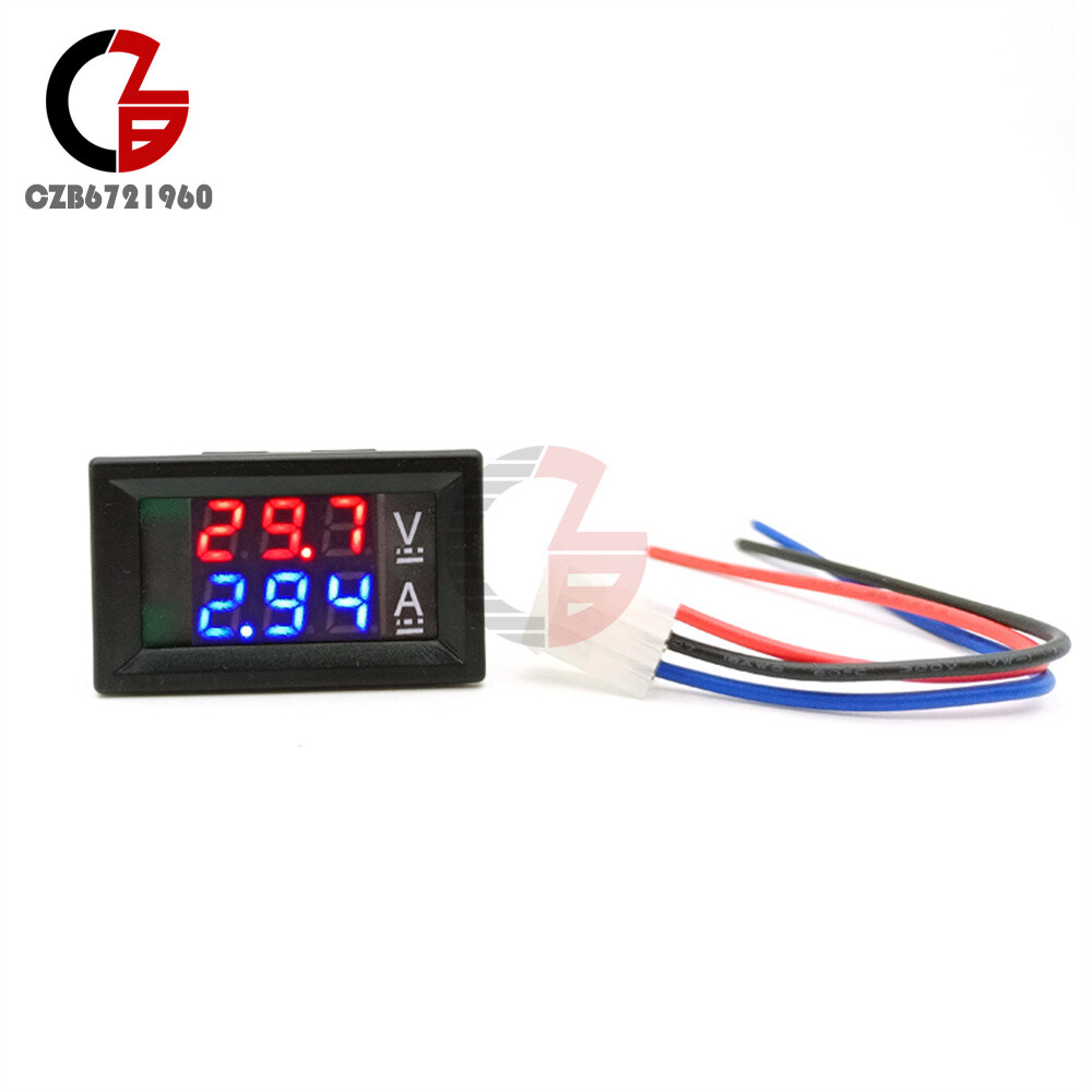 DC6-120V 10A 50A 100A LED Digital Voltmeter Voltage Current Meter Tester Ammeter
