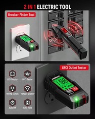 Circuit Breaker Finder with LCD Display, GFCI Outlet Tester, Electrical Circu…