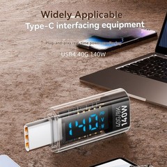 USB C Adapter LED Wattage Display 140W 40Gbps 8K USB C Extension PD3.1 Type8877