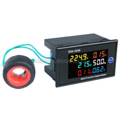 Digital LCD AC Panel Meter Voltage Amps Frequency Energy Power 40-300V 0-100A-