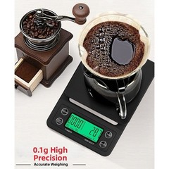 Portable Coffee Scale with 99-Minute Timer 3kg Capacity 0.1g Resolution