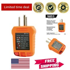 Professional AC Receptacle Tester – Voltage Range 110-125V for Fast Diagnosis