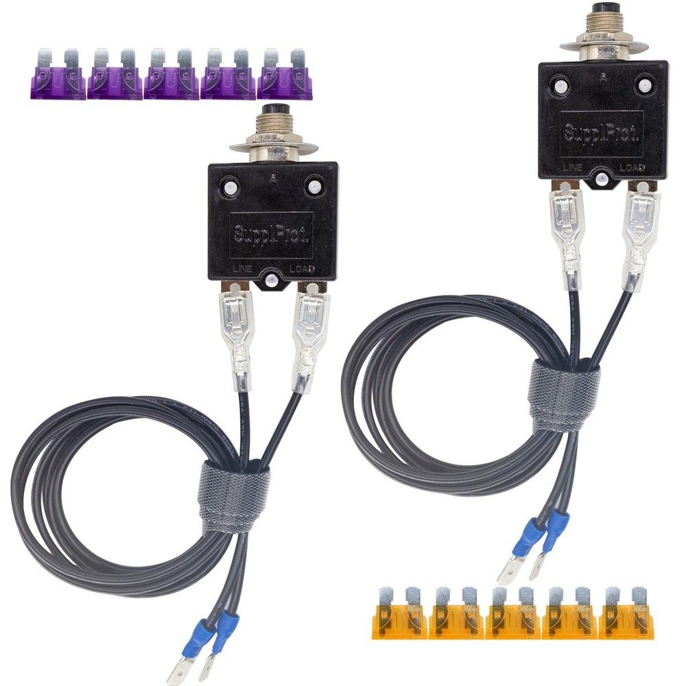 2Pack Circuit Breakers- 3A/5A Professional Circuit Testers for 32V DC & 125/250V