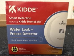 Kidde Smart Water Leak and Freeze Detector, Wi-Fi Enabled, Battery Operated NEW