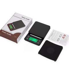 Portable Coffee Scale with 99-Minute Timer 3kg Capacity 0.1g Resolution