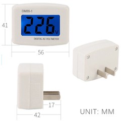 DM55-1 Digital LCD Voltage Test Monitor US/EU Plug In Volt Meter AC 80-300V NEW